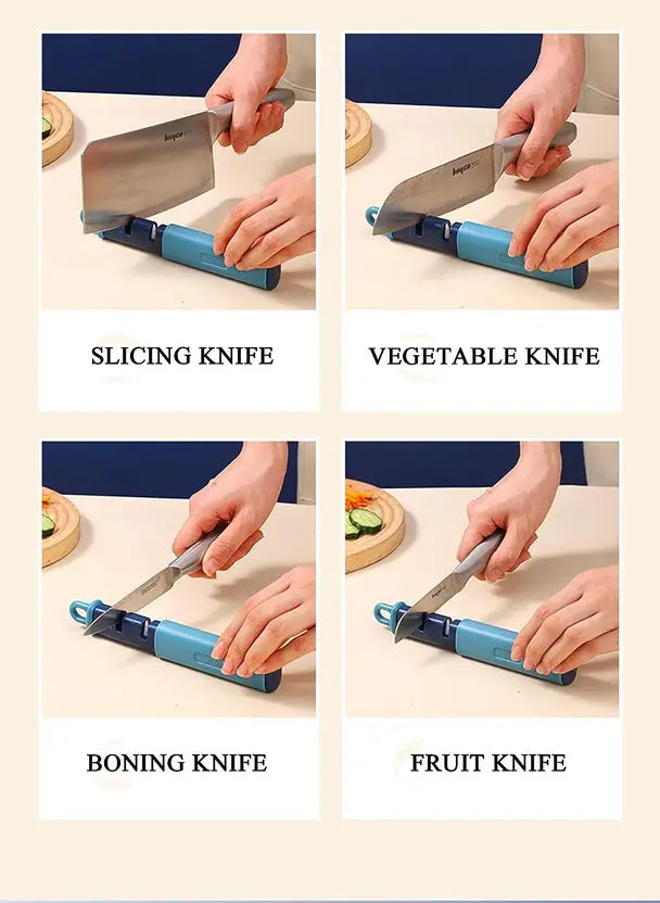 3 in 1 Vegetable Peeler With Knife Sharpener Peeler for Kitchen Straight Peeler  (Multicolor)