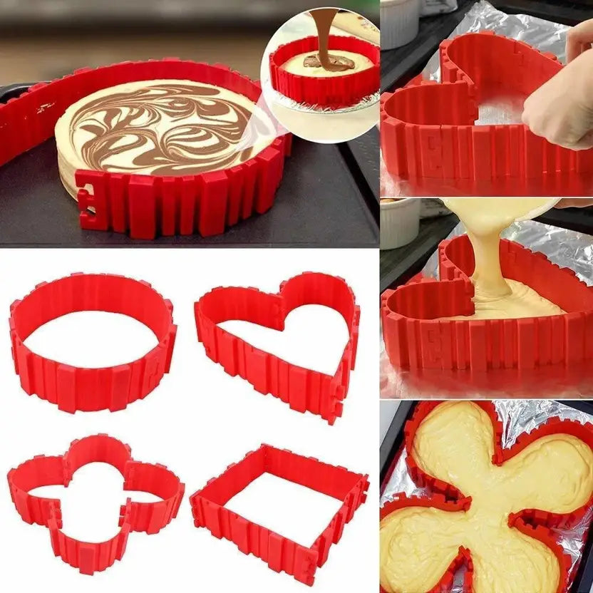 Silicone Cake Mould 4  (Pack of 4)