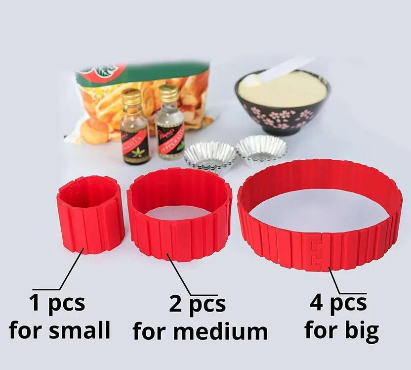 Silicone Cake Mould 4  (Pack of 4)