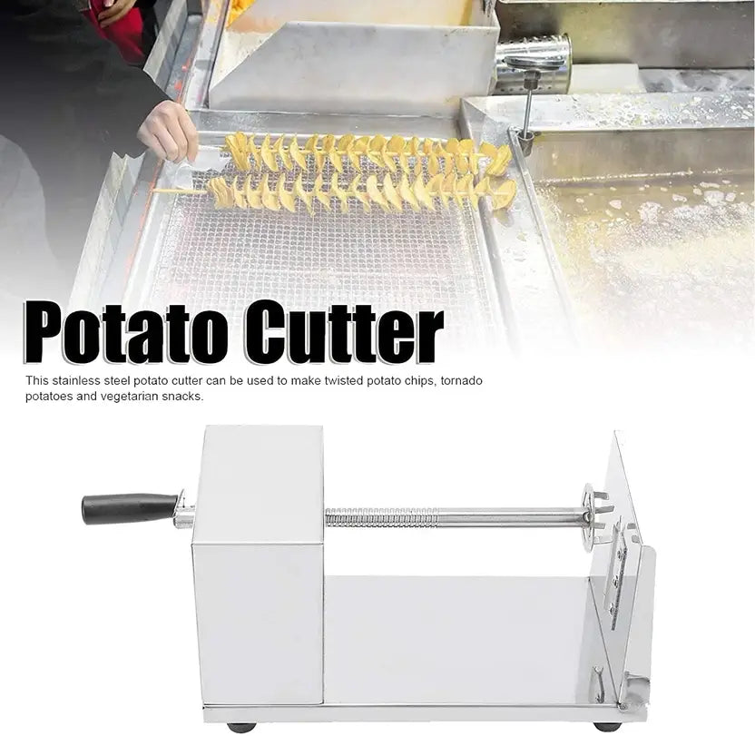 NA Manual Stainless Steel Twisted Potato Slicer Spiral Vegetable Cutter French Fry Vegetable & Fruit Grater & Slicer  (1)
